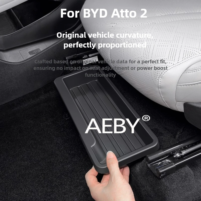 AEBY لـ BYD Atto 2 2024-2025 صينية تنظيم مخفية، غطاء تخزين إضافي تحت المقعد، منظم صندوق مخفي، تخزين السيارة، مناسب حسب الطلب #1