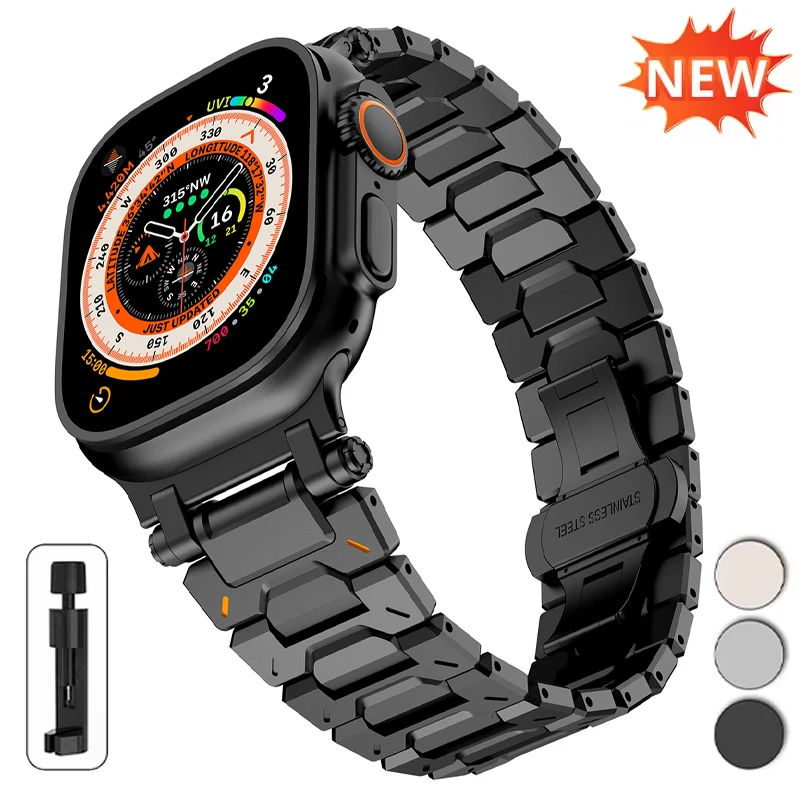 apple-watch-ultra-2-1-49mm-46mm-45mm-44mm対応-メタルステンレススチールストラップ-メンズブレスレット-iwatch-series-10-9-8-7-6-5-4-seバンド