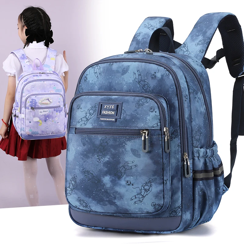 Mädchen Rucksack Campus Kollektion wasserdichter Rucksack Astronaut Sternen himmel Druck Design ideal für die Grundschule 18l 15 "Höhe