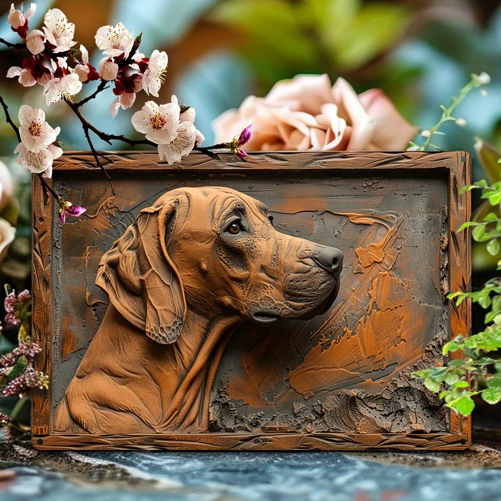 Great Dane Embossed Metal Wall Art, Relief Sculpture, Vintage-Inspired Dog Decor for Home & Office, Ideal Gift for Pet Lovers