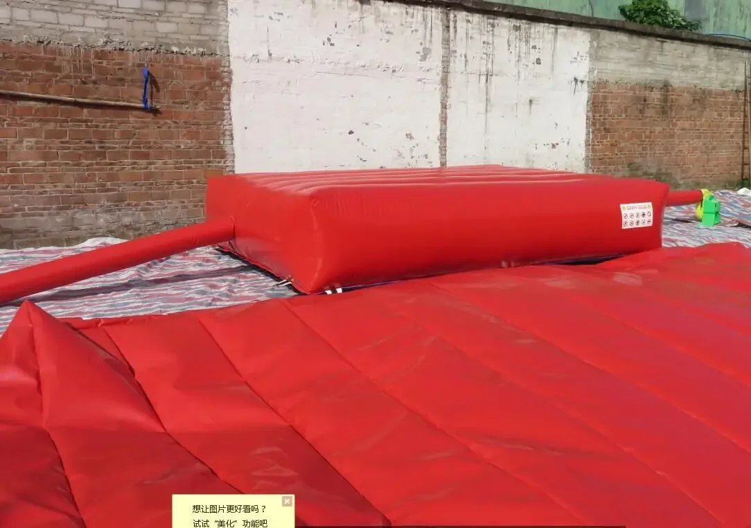 ถุงลมกู้ภัยแบบเป่าลม ถุงลมกู้ภัยจากอัคคีภัย หมอนลมนิรภัย หมอนลมกระโดด พร้อมเครื่องเป่าลม