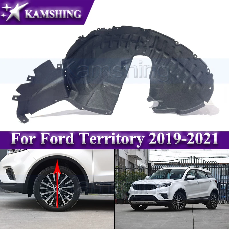

Kamshing 1pc Fender Lined Mudguard For Ford Territory 2019-2021 Front & Rear Wheel Mudguards Lined Wheel Liner Fender