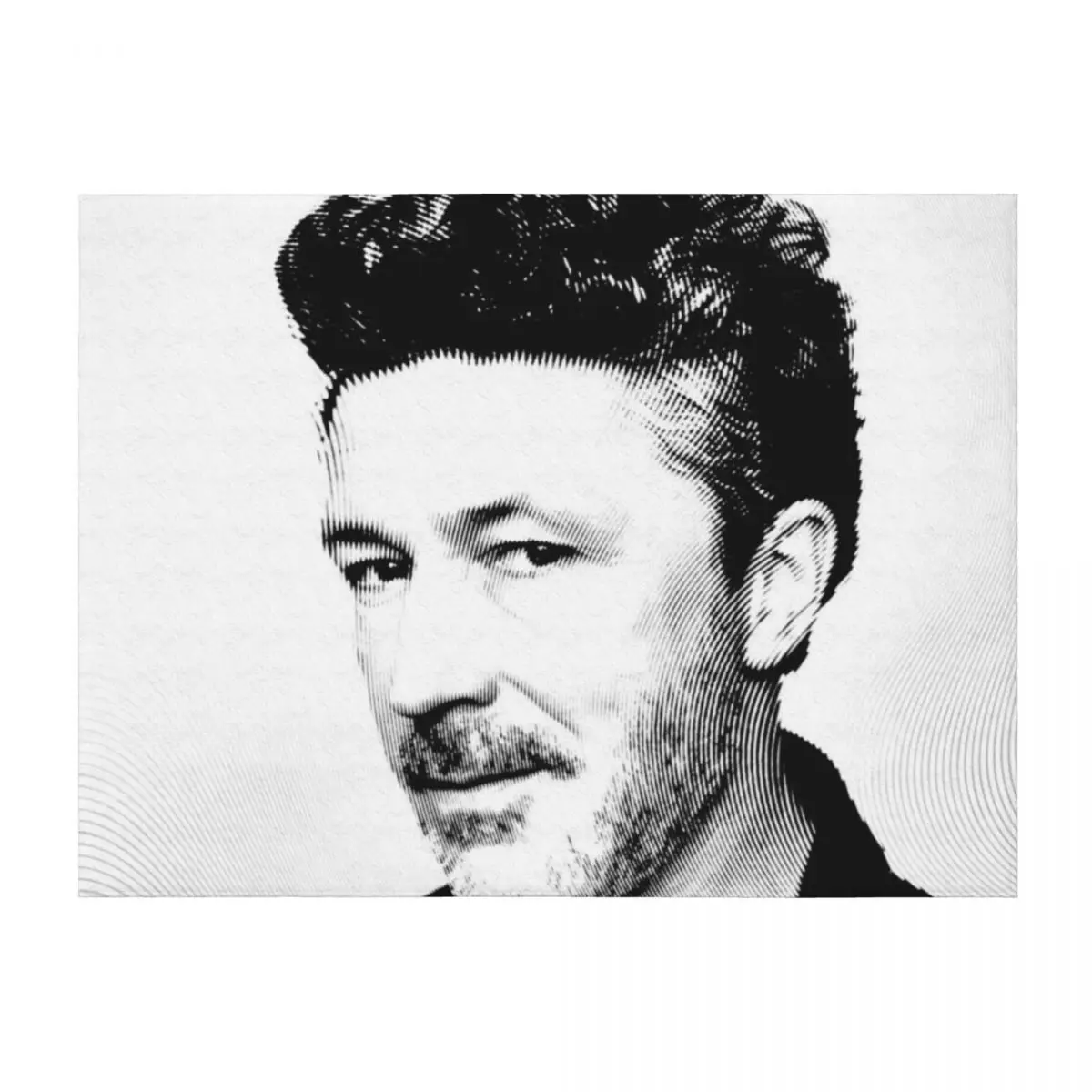 Black & White Portrait Of Aidan Gillen Throw Blanket Decorative Sofa heavy to sleep Weighted Blankets