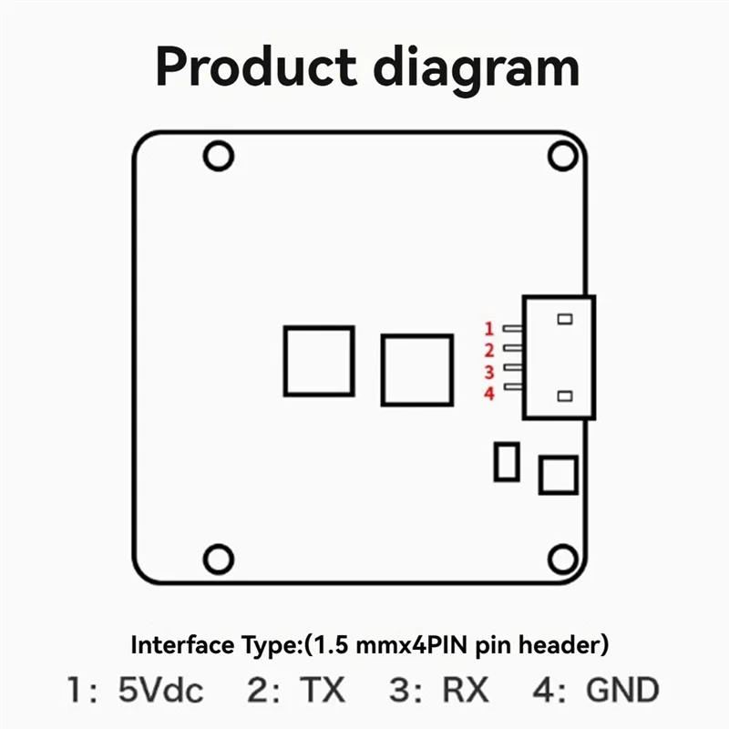 Módulo de Radar ABKI-LD6002H 60G Módulo de Radar de detección de respiración y latido del corazón Módulo de monitoreo inteligente sin contacto