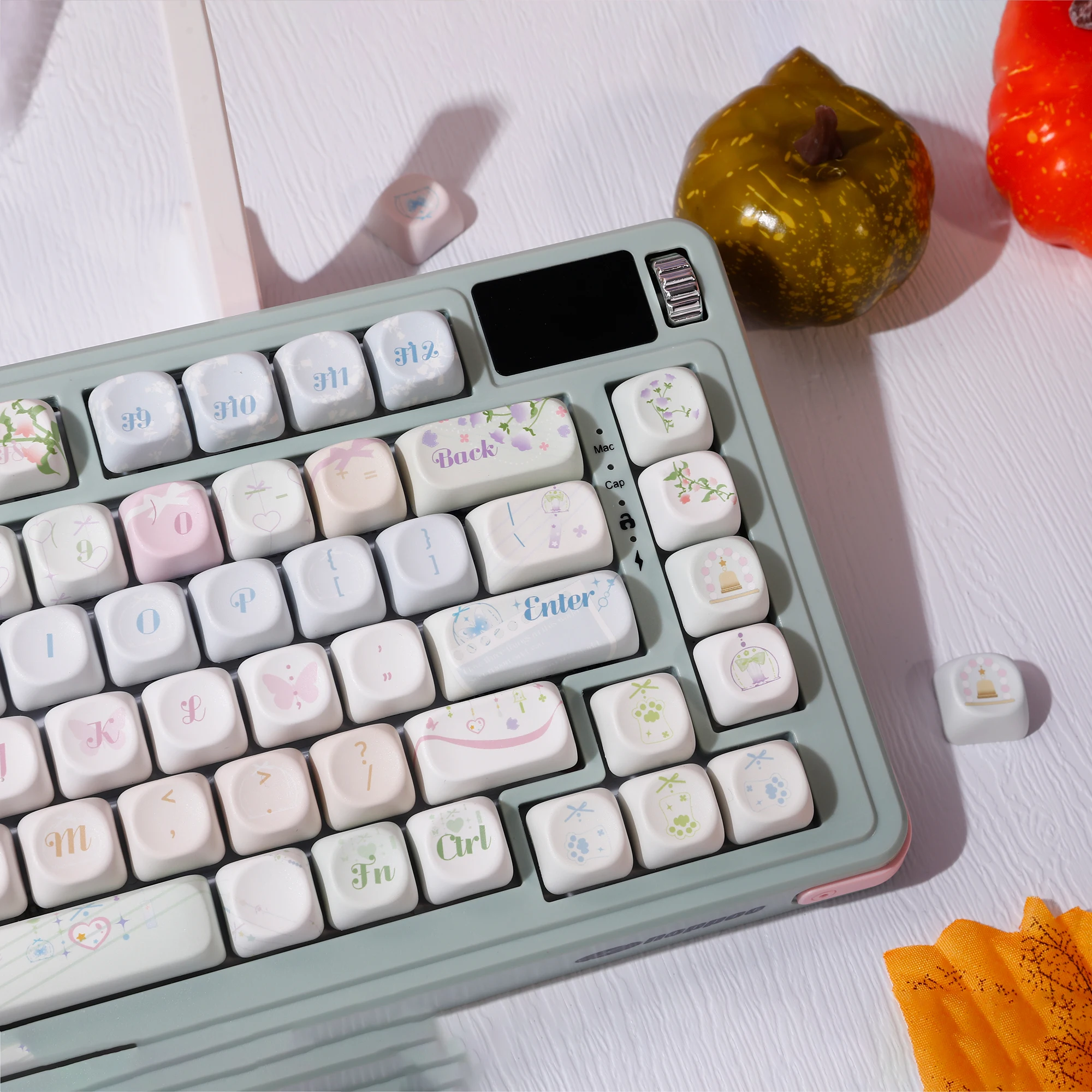 120 Key Wind Chime Thema Toetsen Leuke Gift Keycaps PBT Cherry Profiel Keycap voor ANSI Mechanisch Toetsenbord Made68 Mad68 Wooting 60