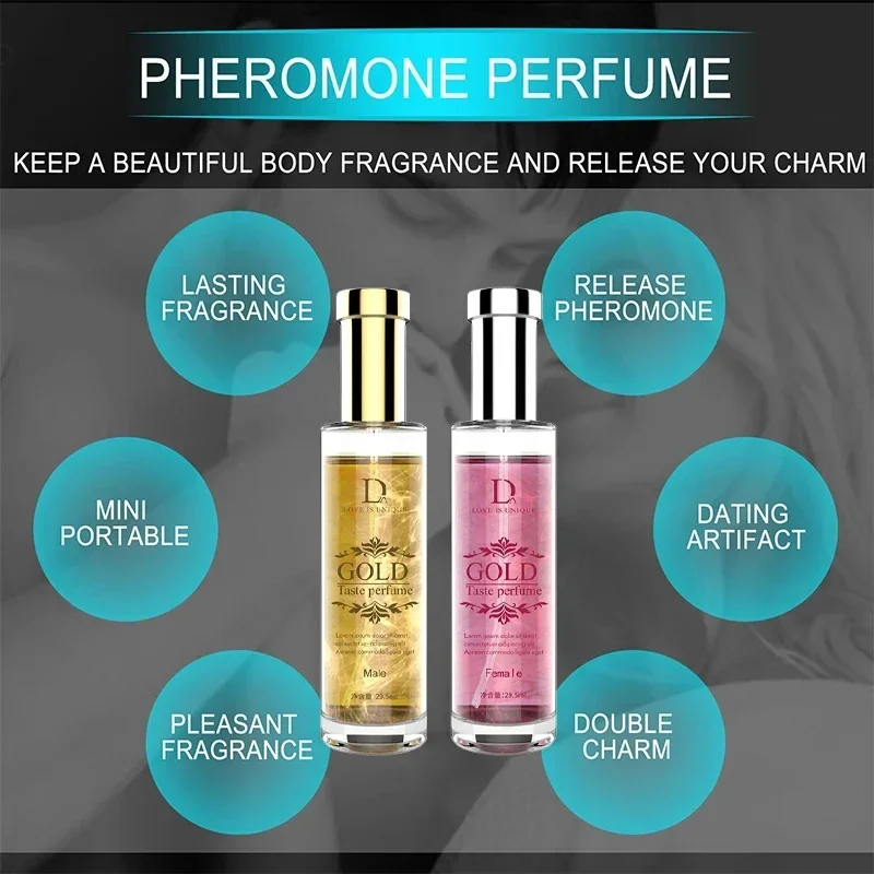 Perfume de feromonas para hombres y mujeres, aceite de larga duración, esencial para el cuerpo, agua perfumada, fragancia de feromonas para coquetear, desodorante de belleza y salud, 50ml