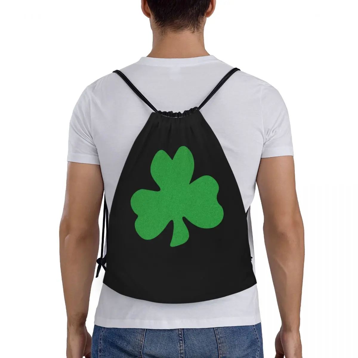 Irish Shamrock Kordel zug Taschen Frauen Männer faltbare Sport Sport Sackpack Irland St Patricks Day Shopping Lagerung Rucksäcke