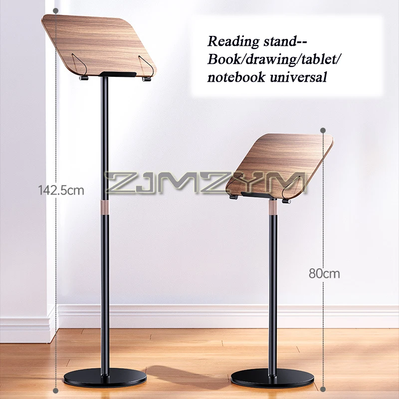 Multifunctional Floor Reading Shelf Carbon Steel Strong Load Bearing Lifting Telescopic Bookshelf for Drawing Writing Reading