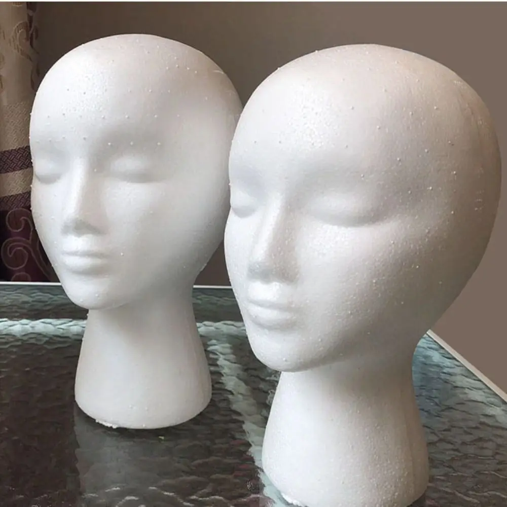 

Wig Display Female Head Model Dummy Head Model Styrofoam Mannequin Head Foam Mannequin Foam Wig Head