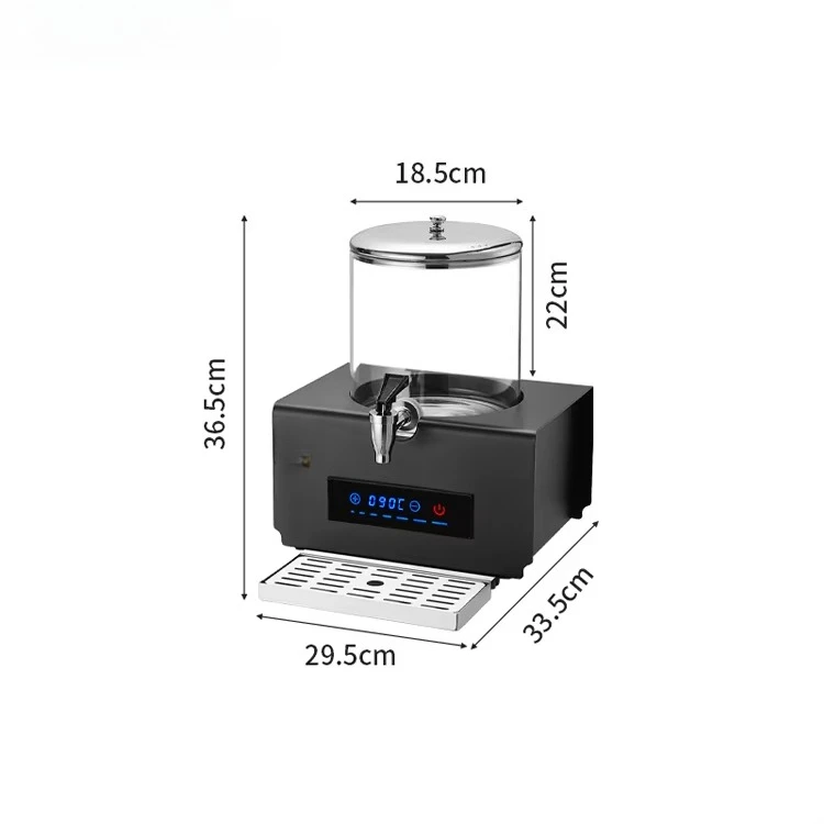 5L Single Head  Heating Touch Temperature Control Glass Beverage Juice Dispenser with  for Commercial Restaurant