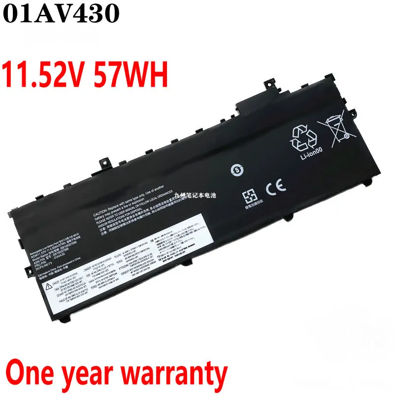 

11.52V 57WH High Quality SB10K97586 01AV430 Battery For Lenovo ThinkPad X1 Carbon6 2017 2018 01AV494 01AV431 Laptop