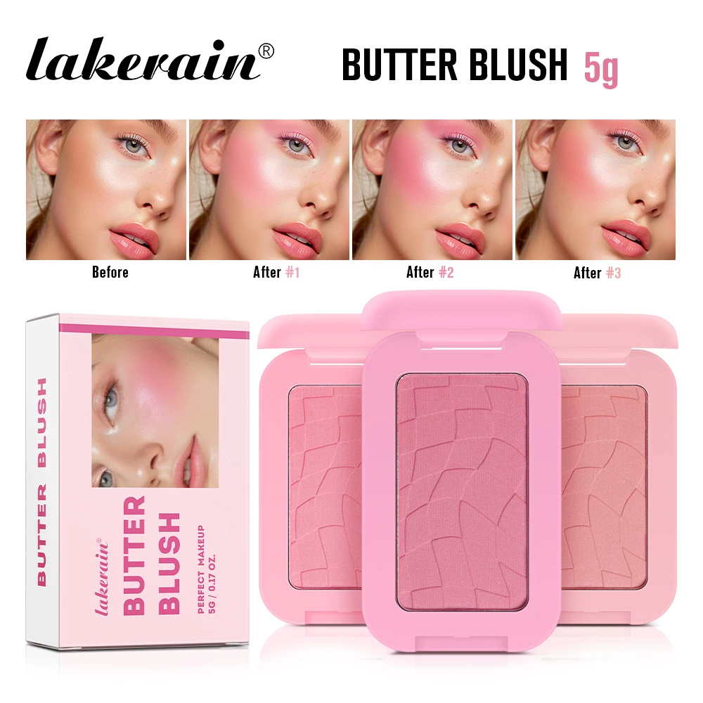 Lakerain Butter Blush Sweat-proof Waterproof Long-lasting Makeup Effect Brightening Even Skin Tones Face Contouring Cosmetics