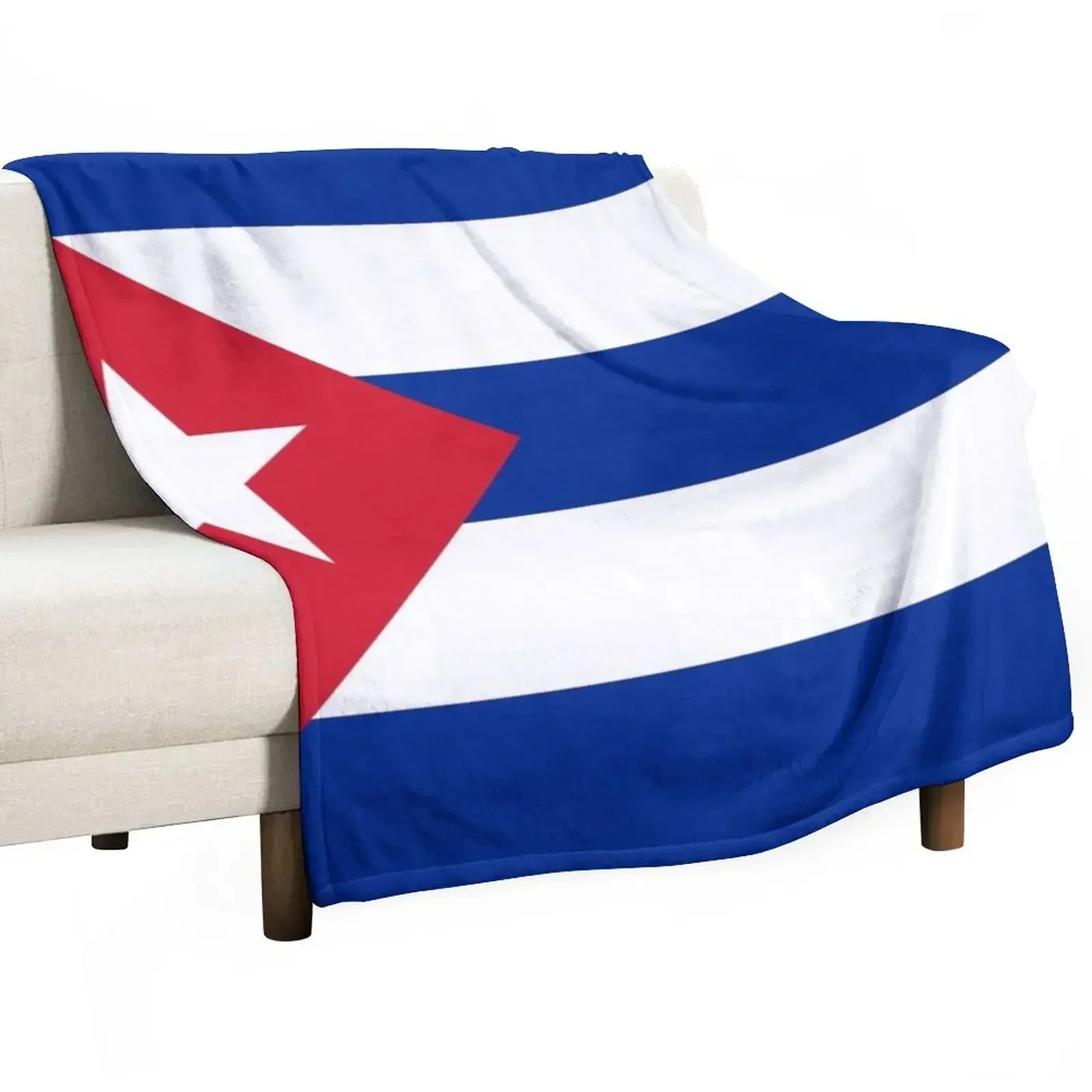 Cuba flag Throw Blanket Bed linens Camping Beautifuls Blankets