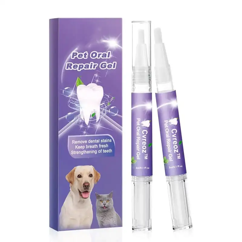 

Pet Oral Repair Gel Cats Dogs Teeth Stain Cleaner Remove Dental Stakes Tartar Plaque Eliminator Fresh Breath PetsTooth Whitening