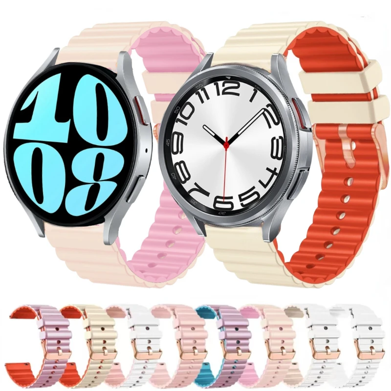 

20mm Silicone Strap for Samsung Galaxy Watch 7 6 5 4 Watch 4 6 Classic Amazfit GTS 3/4 Mini Bracelet for Huawei Watch GT2/3 42mm
