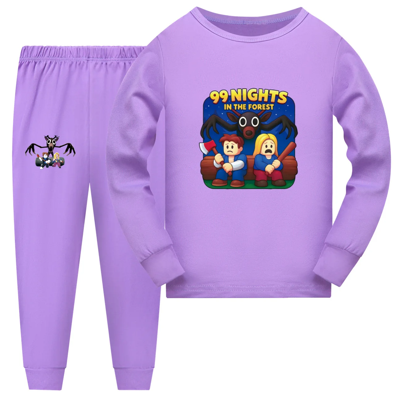 99 NIGHTS IN THE FOREST Clothes Kids Long Sleeve+Trousers 2pcs Set Baby Girls Long Sleeve Pajama Sets autumn Leisure Sleepwear