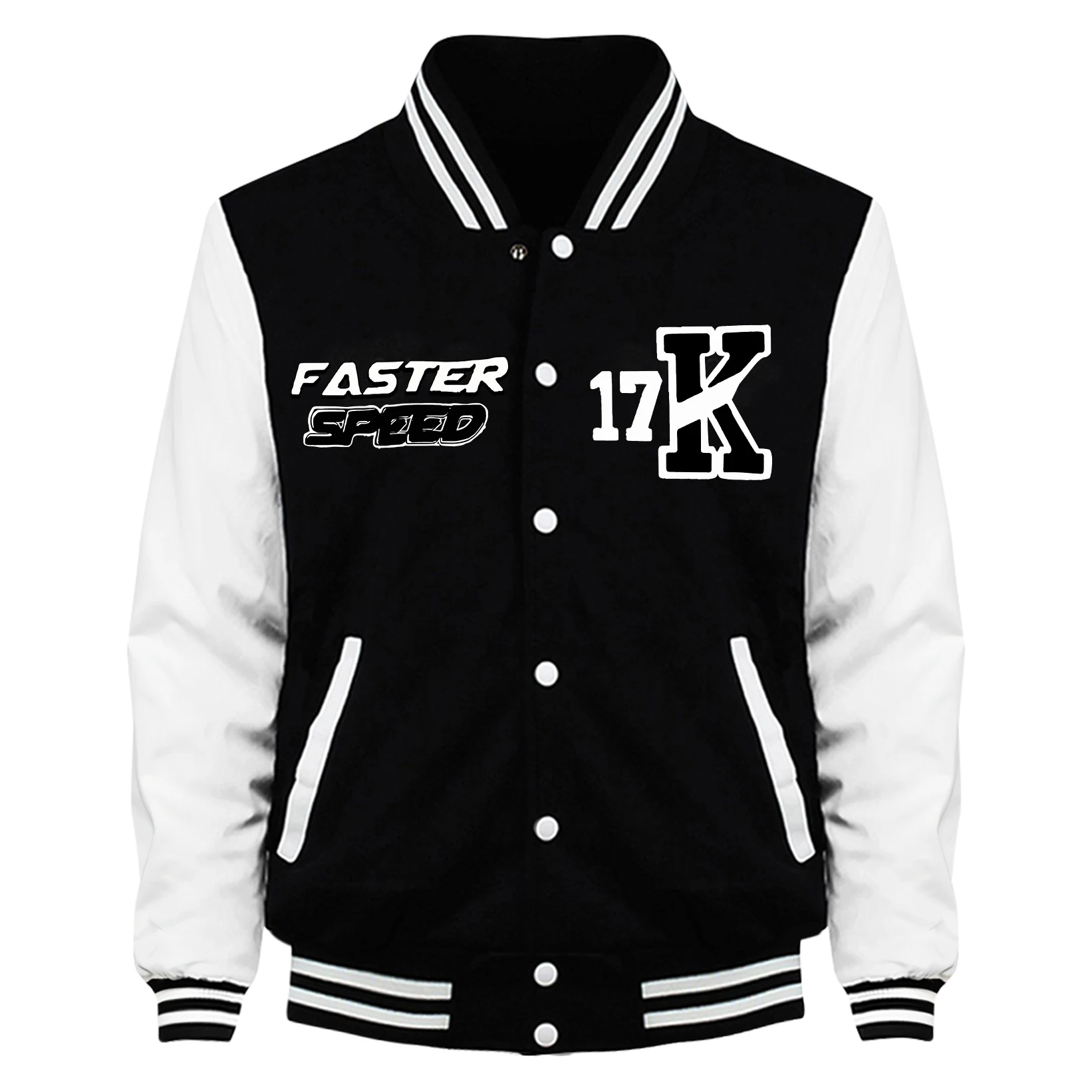 

Faster Speed 17 Art Letter K Design Baseball Jersey Men Casual Streetpullover Autumn Fashion Menswear Fleece Pocket Clothes