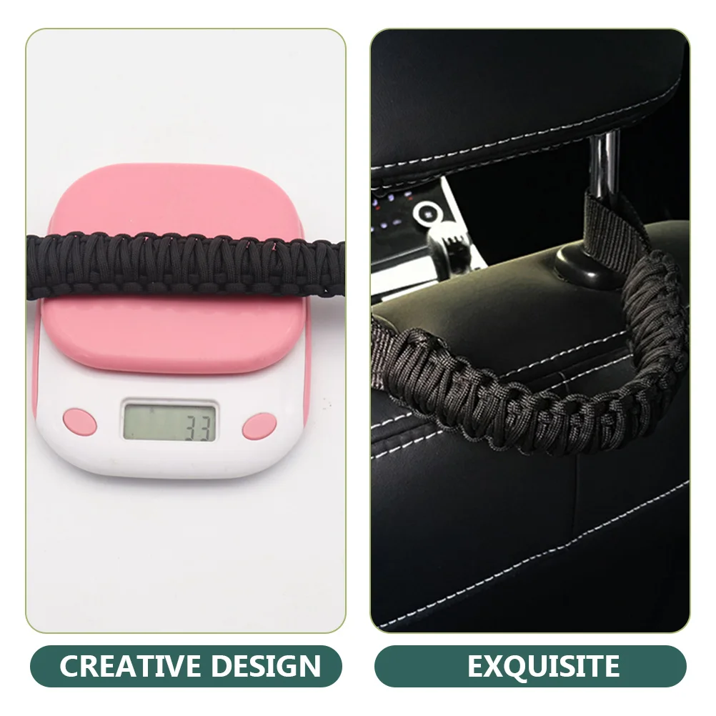 

Universal Grab Handles Car Headrest Handle Rear Seat Safety Oxford Cloth Nylon Automotive Interior Accessories