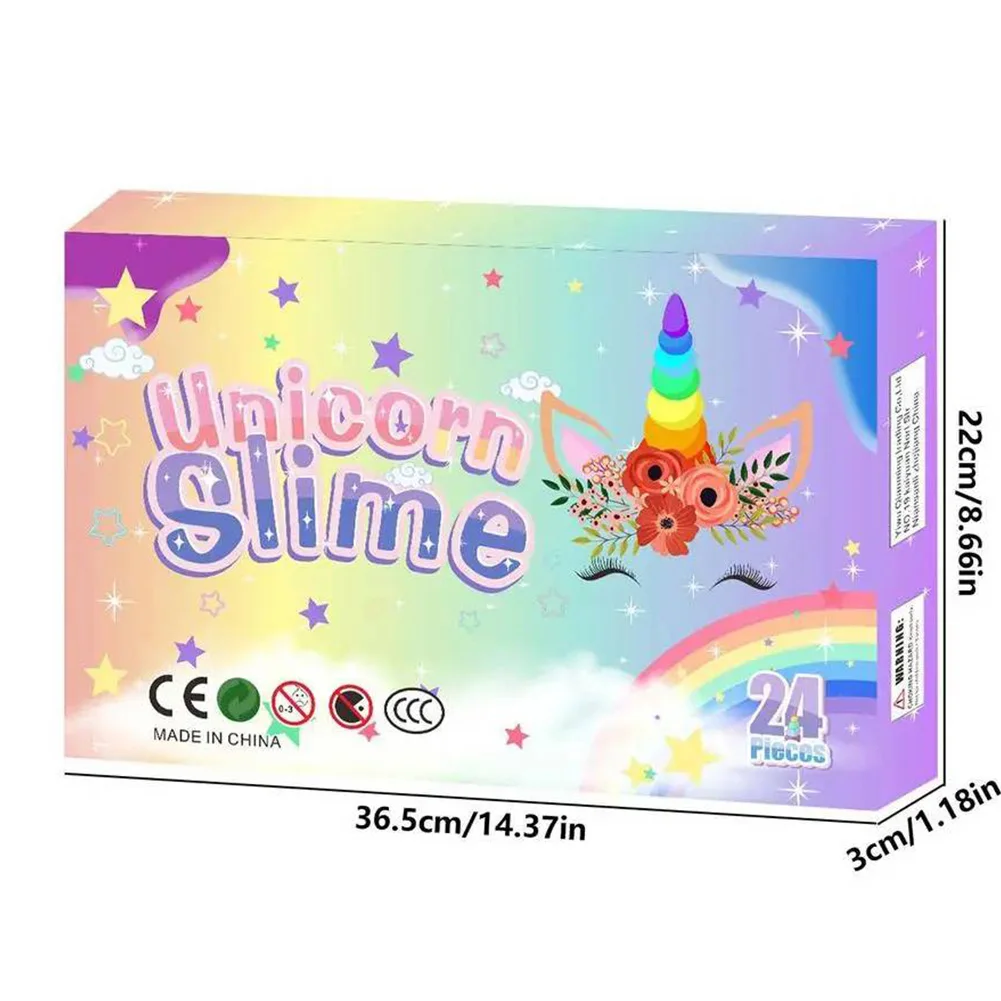Slime Advent Calendar 2024 ปฏิทินจุติคริสต์มาส DIY Slime ทําชุดปฏิทินนับถอยหลังคริสต์มาสของเล่นสําหรับเด็กหญิงและเด็กชาย