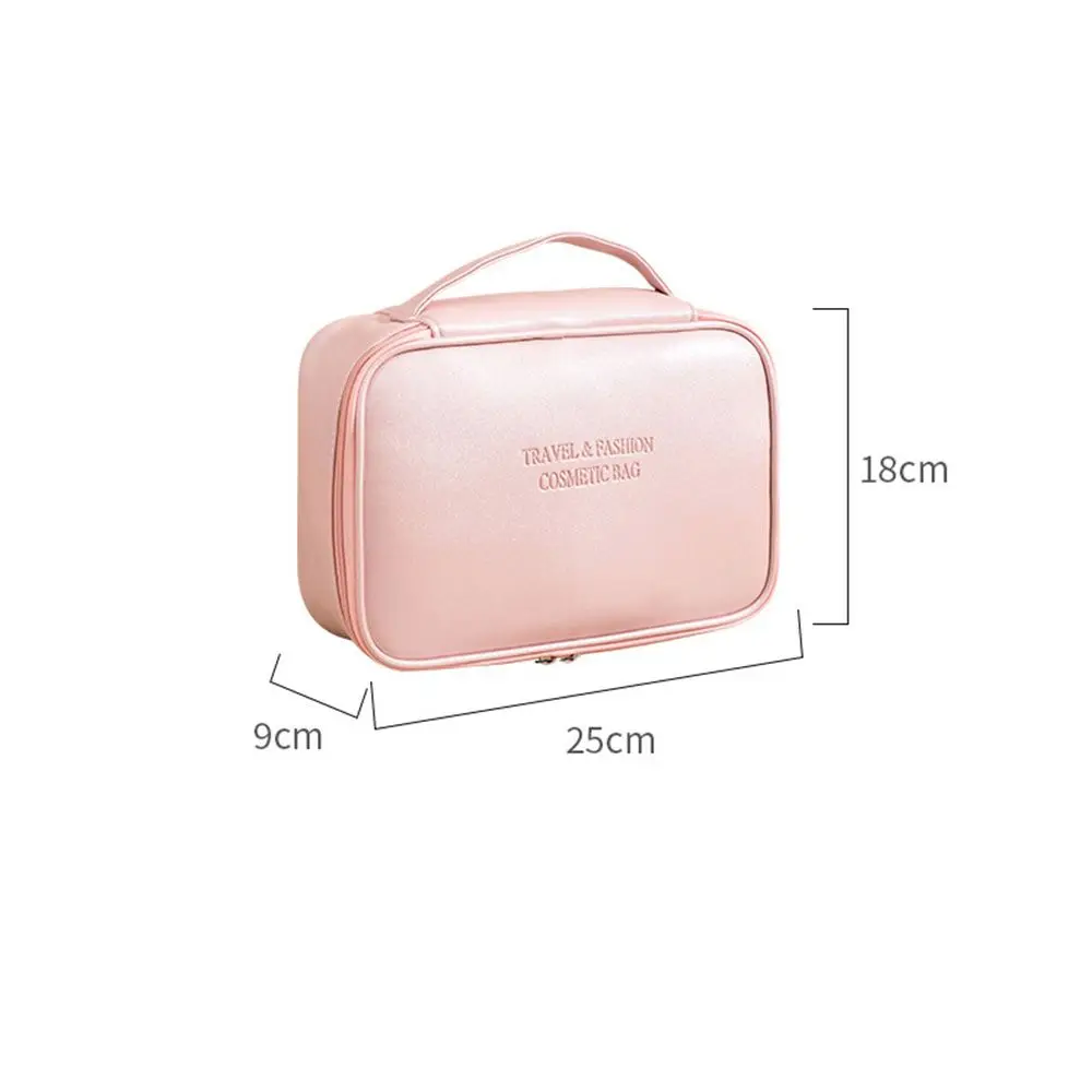 Organizer per il trucco borsa per il lavaggio impermeabile borsa da toilette di grande capacità borsa per cosmetici in PU custodia per il trucco borsa per il bagno