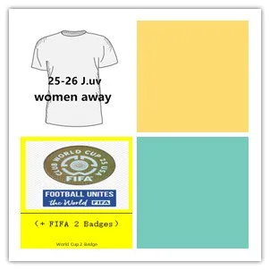 Camiseta de Verano para Mujer 2526 Juv Away Jersey, Corte Ajustado, Manga Corta, Cuello Redondo, Patrón Geométrico, Transpirable y Agradable para la Piel