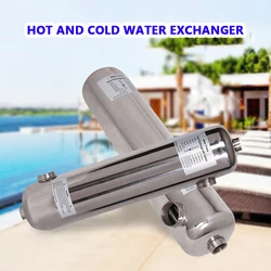 Swimming pool spa cold and hot water heat exchanger stainless steel three T heat exchanger swimming pool tube heat exchanger