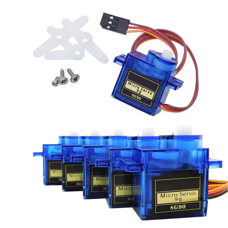 SG90 9G For RC Car Toy Airplane Fixed Wing Helicopter Aircraft Models 180 360 3/5/10/20pcs Arduino Analog Micro Servo Motor
