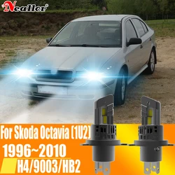 高出力LEDヘッドライト電球,Canbus,エラーなし,白色光,Skoda Octavia 1996-2010,h4 hb2 9003, 12v,55w,2x