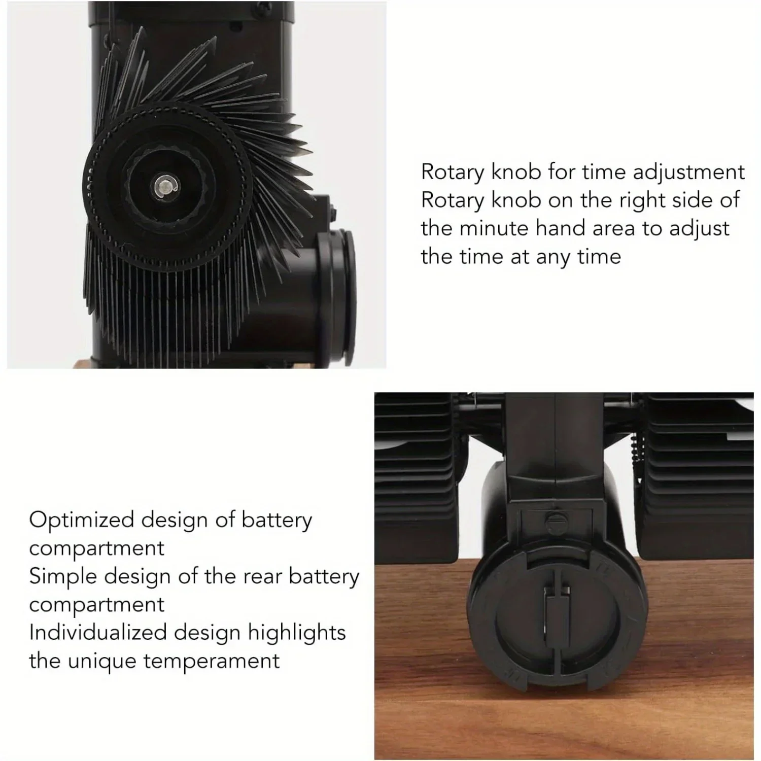 Flip Desk Clock, Digital Retro Clock with Automatic Rotating Tube, Battery Operated Mechanical Melting Clock for Decoration