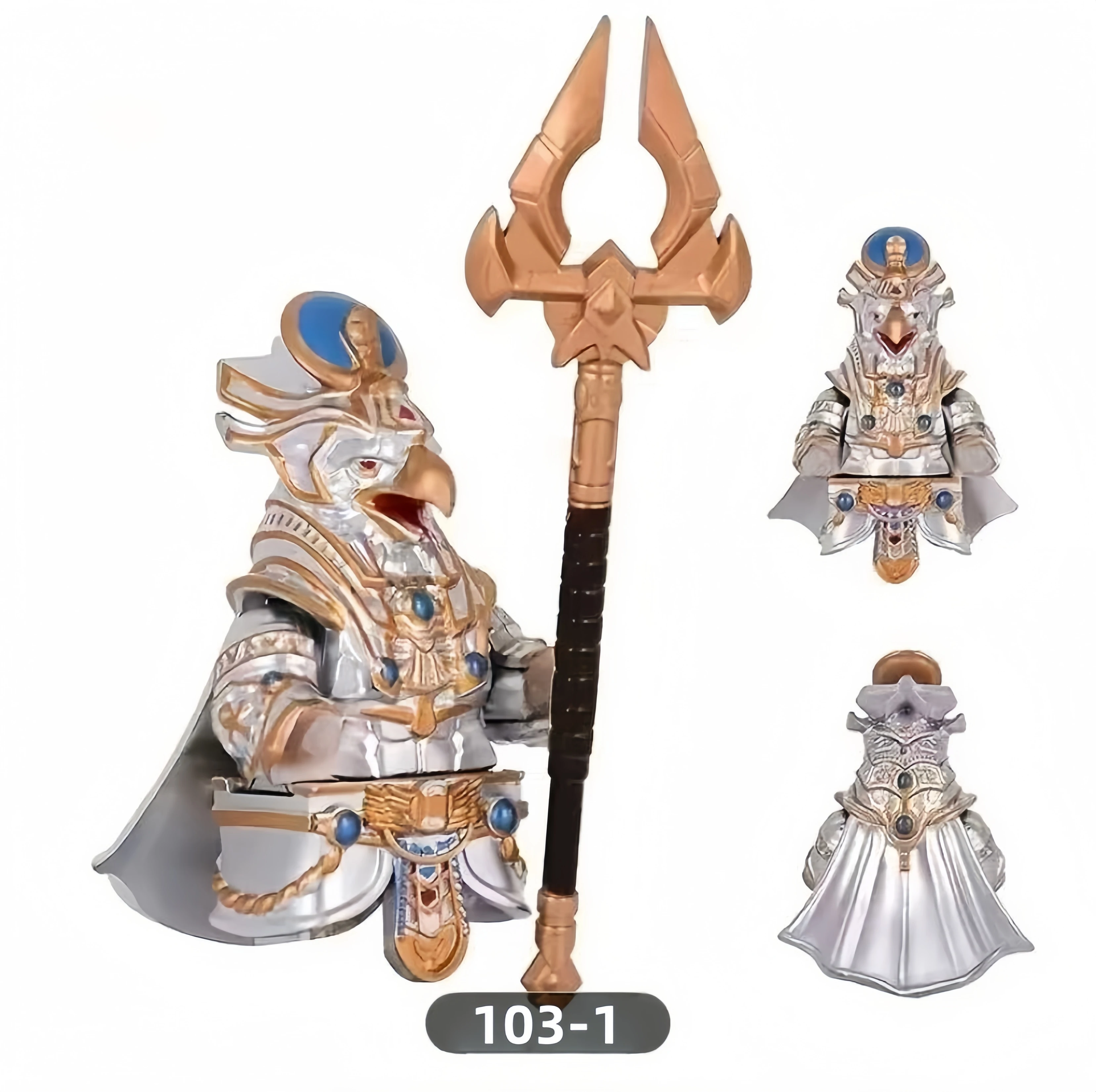 Medieval Knight Role, Ancient Moc Accessories, Sun Condor Head Pharaoh Armor, Toy Building Block Set, Suitable for Gifts and DIY - view 2