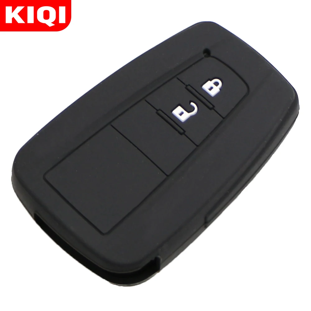 Silicone Car Key Fob Cover Case Fit for Toyota CHR C-HR Camry Prius Prado 2016 2017 2018 2019 2020 2 3 4 Buttons Remote Keyless