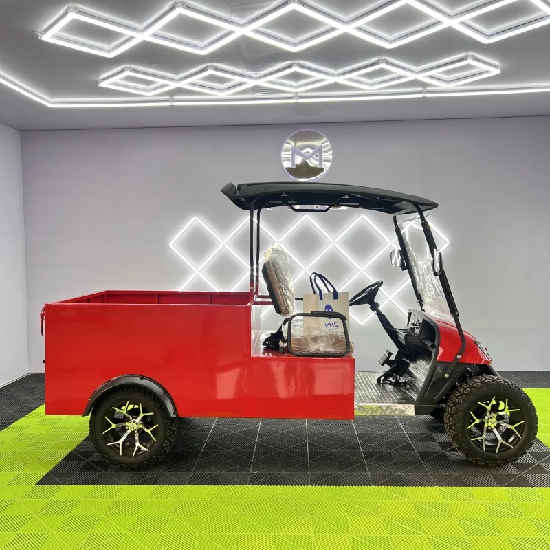 4 Wheel Lithium Battery Multi Function Control Panel Cargo Box Golf Cart Super Long Battery Life 2Seat Cargo Box Golf Cart