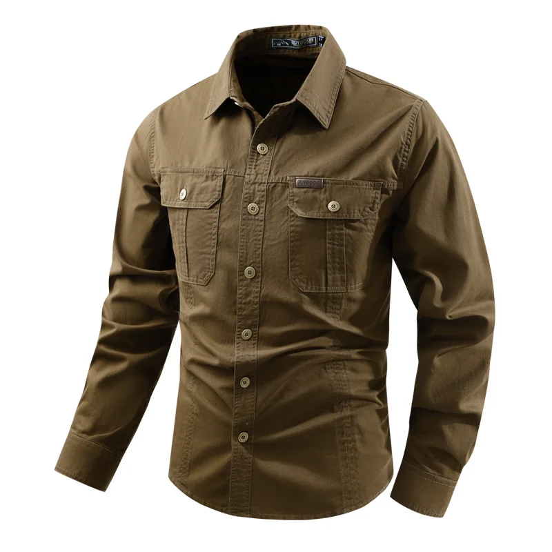 

Men's Loose Casual Long-Sleeved Shirt Trendy Spring Season Comfortable Fit Menswear for Spring