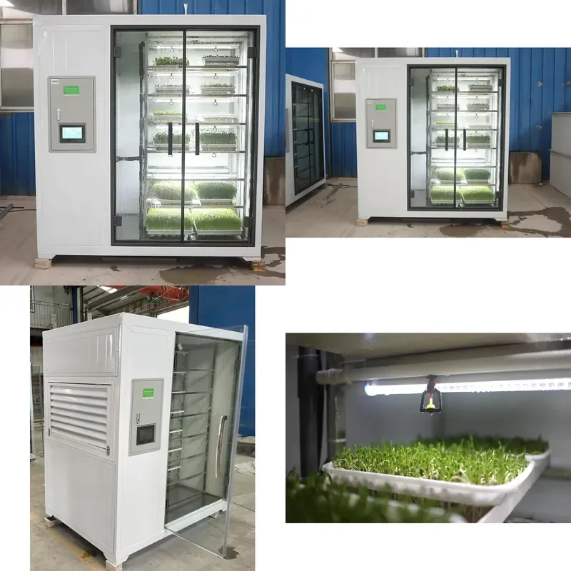 Automatic Grain Germination System Tray for Barley Grass Planting Hydroponic Feed Cabinet Machine