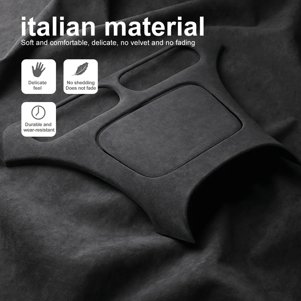 Italy Super Suede for Mercedes Benz SMART Fortwo 1 BRABUS 1 Benz SMART 2022 2023 Car Center Console Gear Shift Cover Accessories