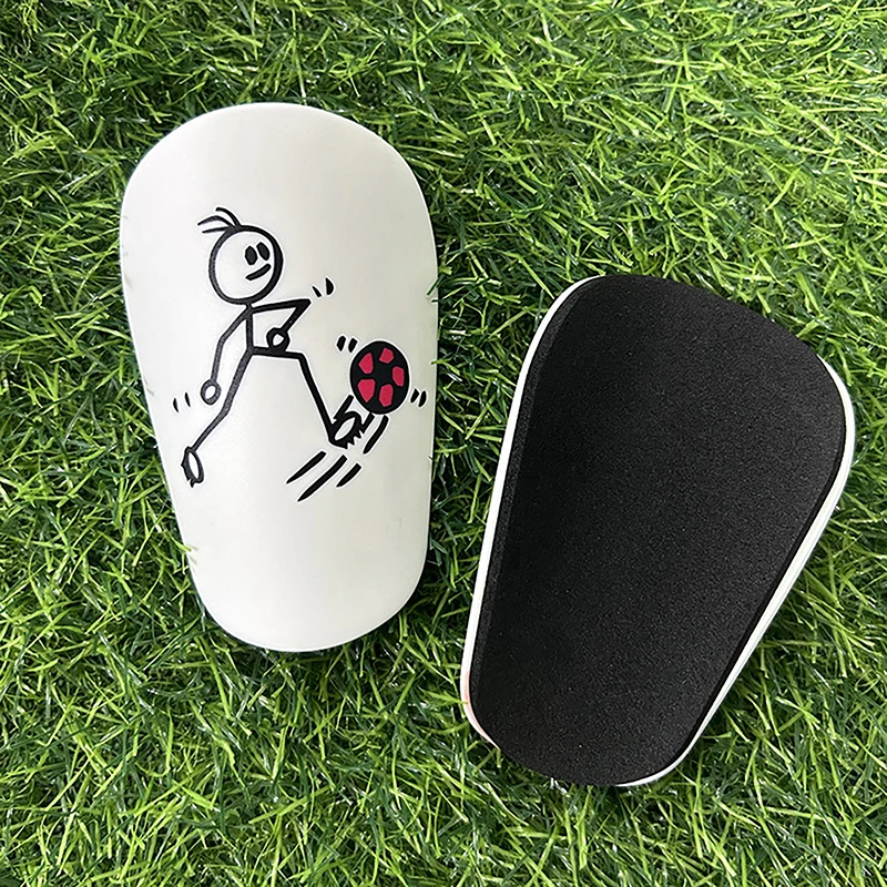 Mini espinillera de fútbol resistente al desgaste, Protector de pierna absorbente de golpes, Protector de tablero de vástago de entrenamiento de fútbol ligero, 1 par