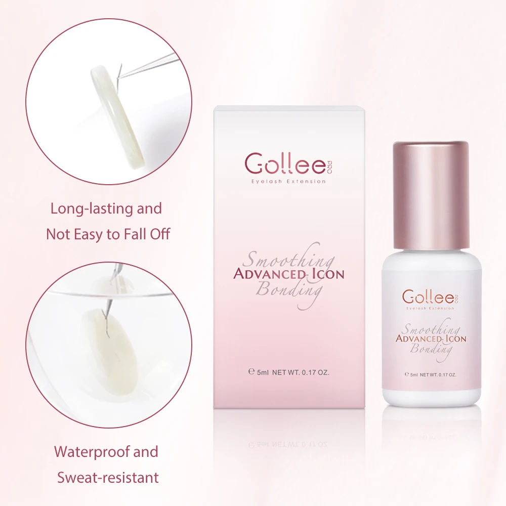 Gollee 0.5-1s Dry Adhesives for Eyelash Extensions No Irritation Eyelash Extension Glue Strong Glue Stick False Eyelash Supplies