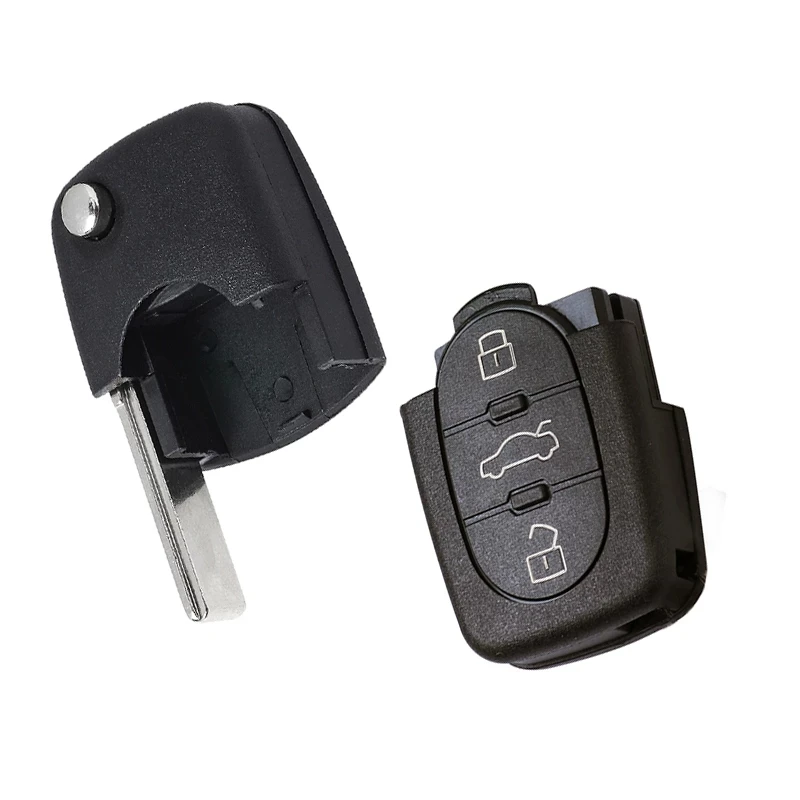 KEYECU 3 przyciski 315MHz ID48 układu dla Audi A4 S4 A6 S6 A8 S8 TT 2001 2002 2003 2004 2005 zdalny klucz składany Fob P/N: 8Z0 837 231 G