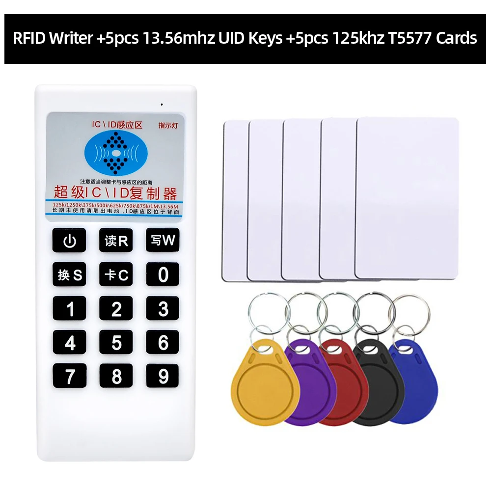 Handheld 125 Khz 13.56 MHZ Copier Duplicator Cloner RFID NFC IC Kaartlezer & Schrijver Toegangscontrole Kaart Tag Duplicator