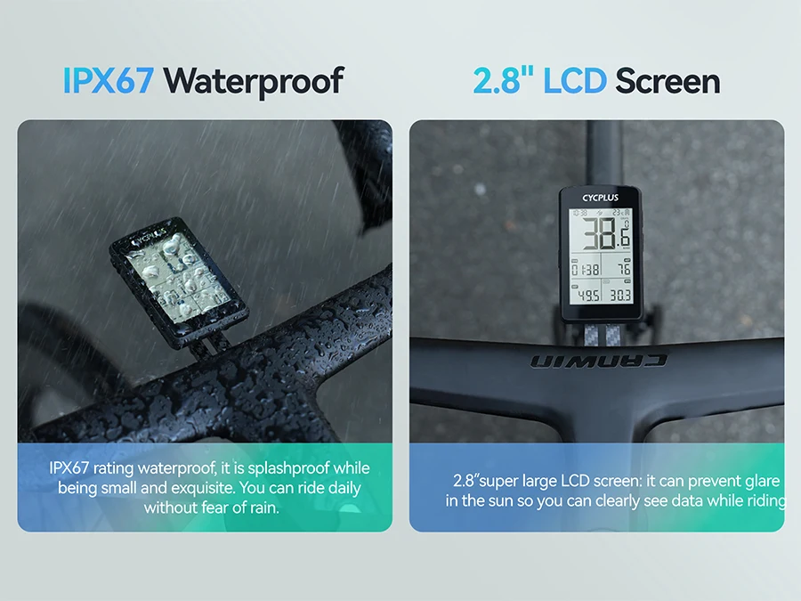 CYCPLUS M3 Fahrradzubehör GPS Fahrradcomputer Wireless ANT+ BLE 5.0 Wasserdichter Tachometer Radfahren Fahrrad Geschwindigkeit Cyclocomputer – Detail 5
