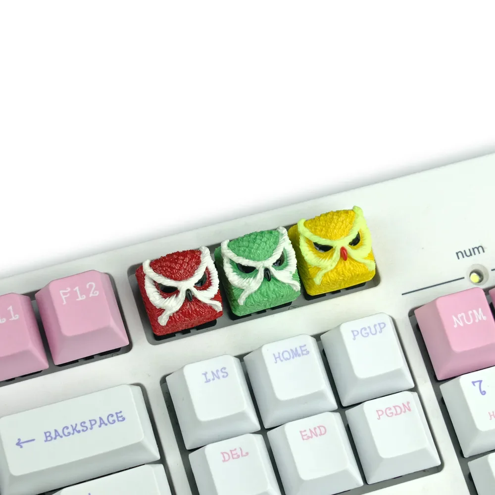 

Owl Keycap Personalized Mechanical Keyboard Single Resin Key Customized Kaihua TTC Cherry G-Axis Cross Universal