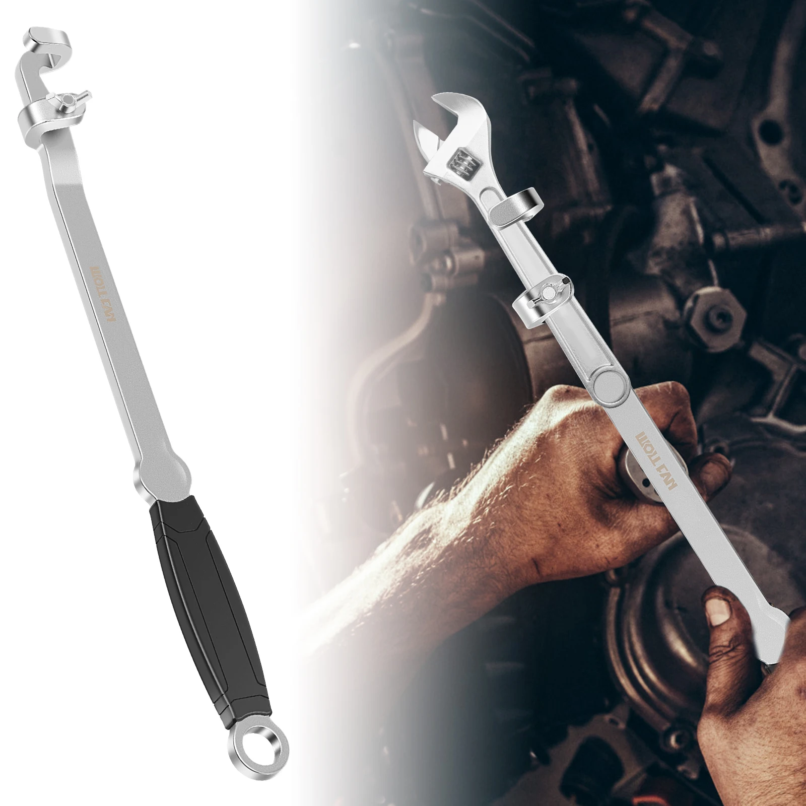 

Wrench Extender Tool Bar 15 Inches Wrench Extension Bar Chrome Vanadium Steel Wrench Extender Universal Pry Bar Wrench Extension