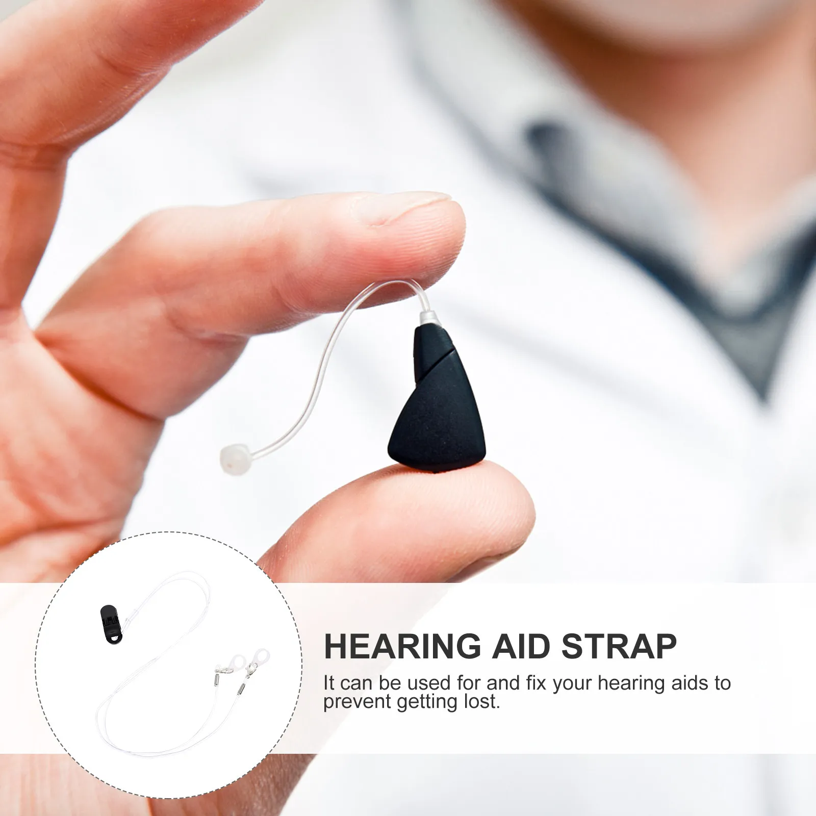 1Pcs Hearing Aid Protector Anti-Lost Hearing Aid Lanyard Premium ABS Strap for Behind-The-Ear Devices Worry-Free Daily Wear Gift view 4