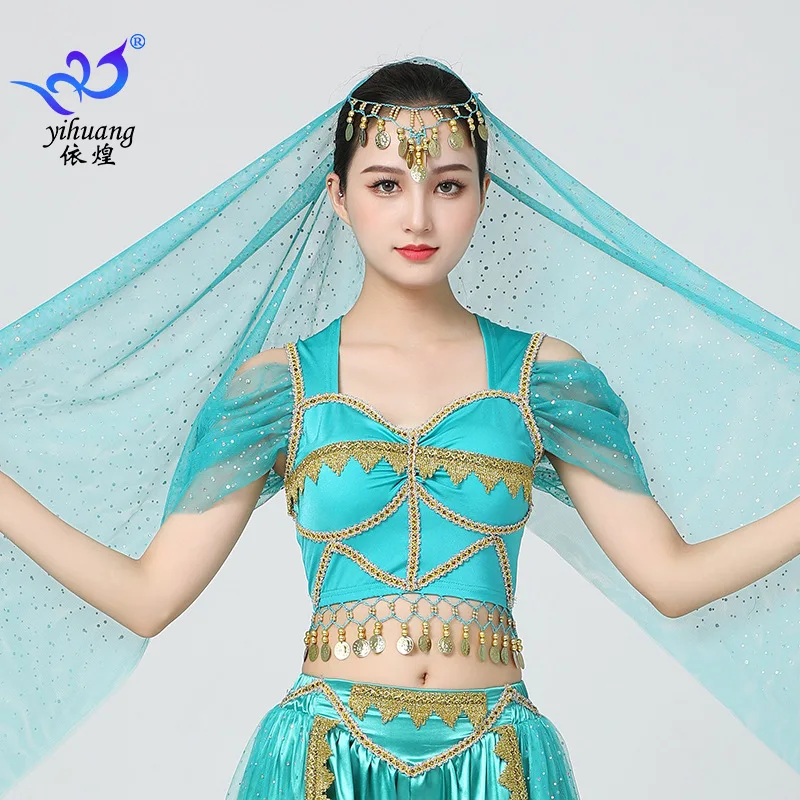 

1pcs/lot woman fashion belly dance top latin coin belly dancing short top