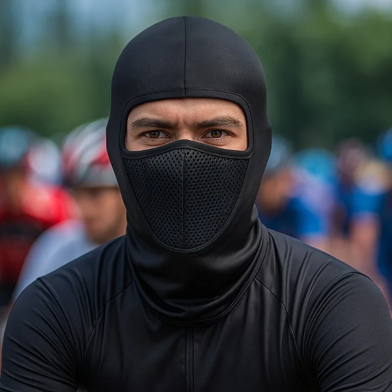 

Summer Cycling Head Cover with Sweat Absorption, Moisture Wicking, Eyewear Openings, Full Coverage, Windproof for Outdoor