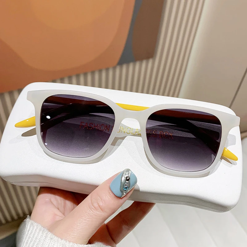 Neue quadratische Myopie-Brille, Sonnenbrille für Damen und Herren, rechteckige Sonnenbrille, Damenbrille für Herren und Damen, -1,0 -2,0