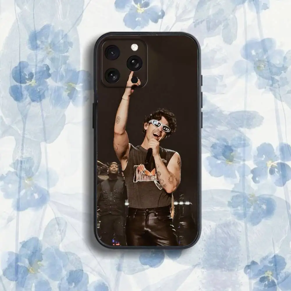 Custodia per telefono Singer Joe J-Jonas-ES per iPhone 17,16,15,14,13,12,Pro,Max,Plus,E,SE4,Air,Mini scatola morbida nera