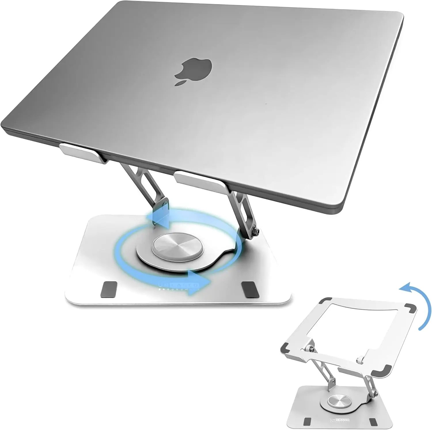 

Adjustable Swivel Laptop Stand with 360° Rotation, Portable Desk Holder for Home Office (White)