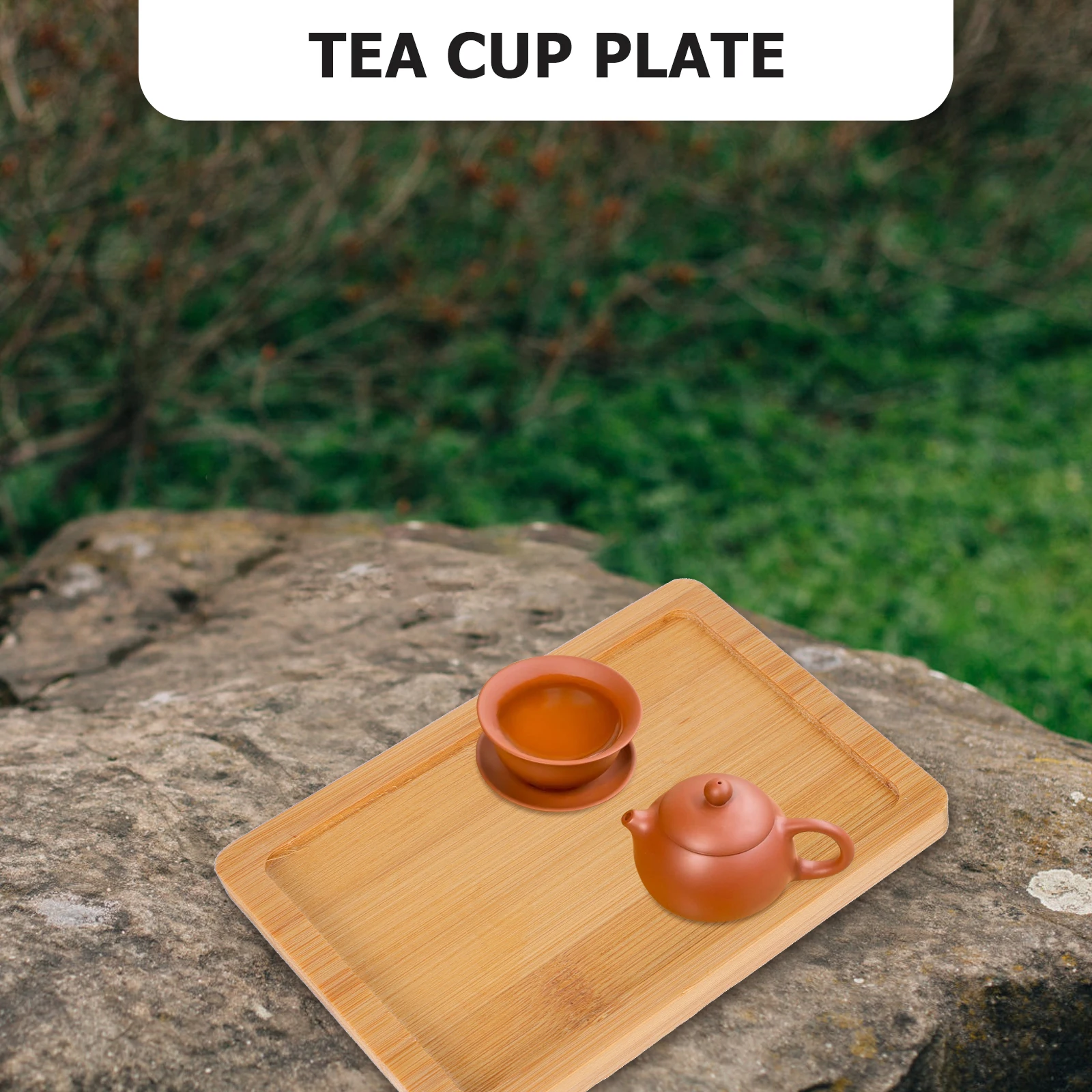 

4Pcs Wooden Flowerpot Tray Bamboo Material Plant Pot Bottom Plate Multipurpose Snack Service Tray Plant Pot Base Plate