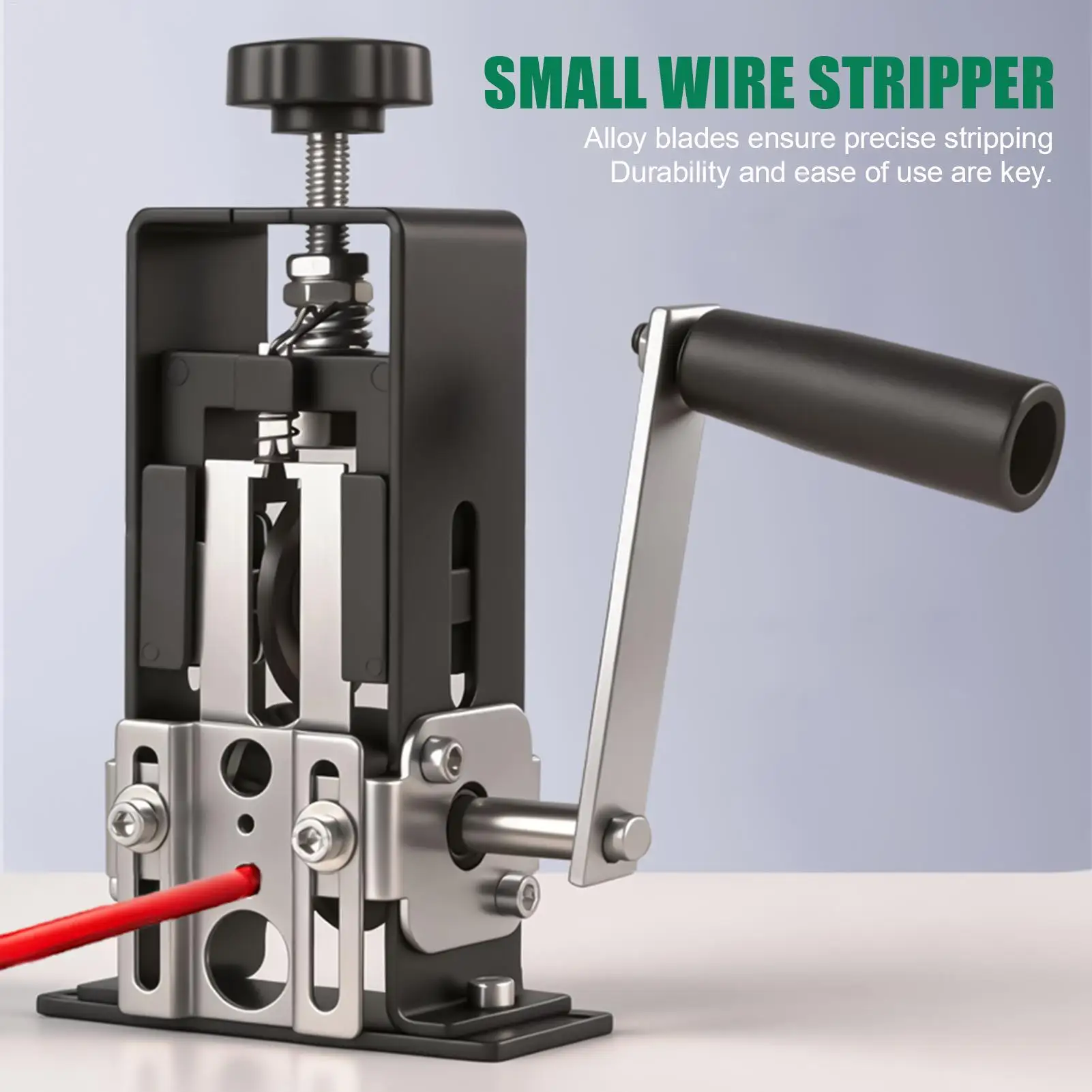 Wire Stripper Machine Drill Powered Hand Crank Copper Cable Tool Manual Wire Stripping Machine for Electrician Electrical Work